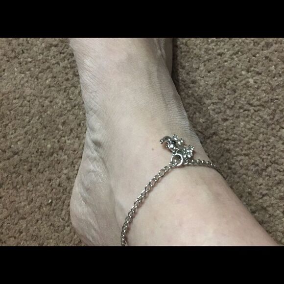 Elephant Anklet | Ankle Bracelet | Silver-tone - Picture 3 of 8